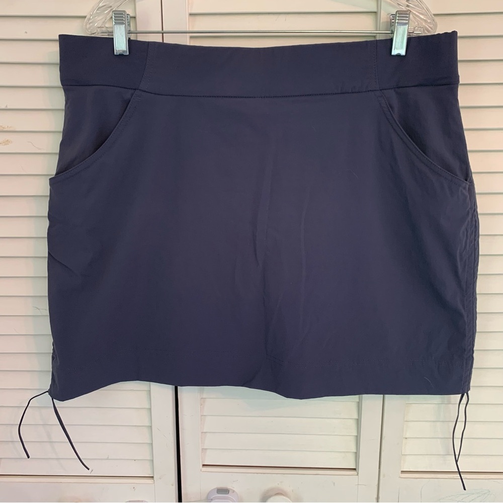 Columbia Casual Skort XL Omni Shade Blue Hiking Active Skirt Cinch Side Pockets